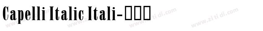 Capelli Italic Itali字体转换